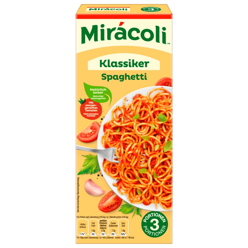 Mirácoli Spaghetti mit Tomatensauce 3 Portionen 380g